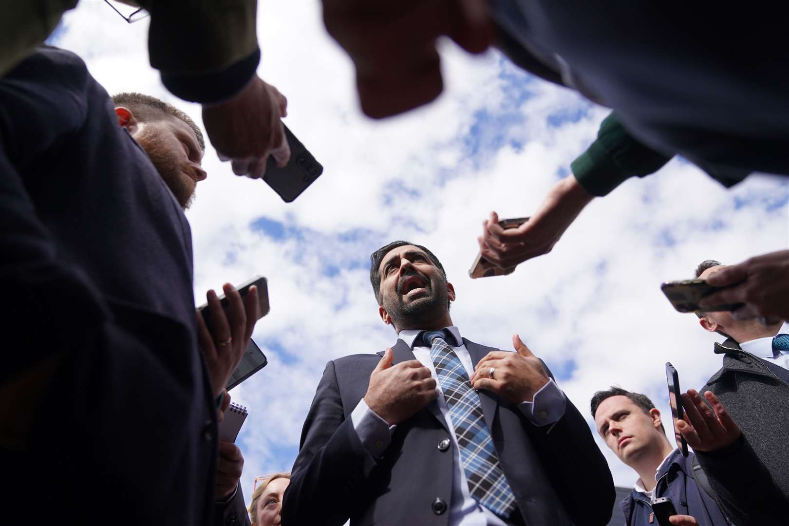 Humza Yousaf said he has no plans to quit, as he fights for his political future (Andrew Milligan/PA)