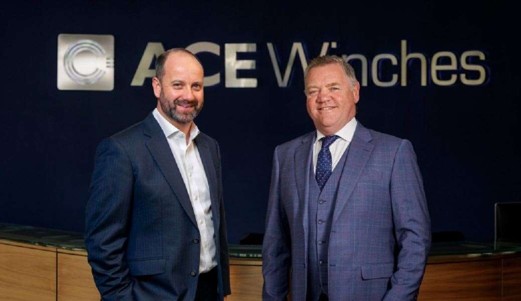 Allan Pirie, Ashtead Technology’s CEO with ACE Winche's Alfie Cheyne.