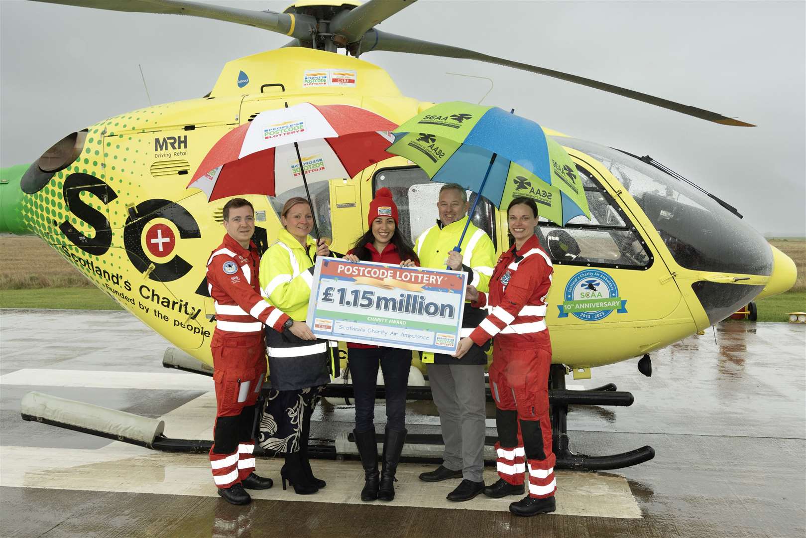 The People’s Postcode Lottery has donated more than £1 million to Scotland’s Charity Air Ambulance.