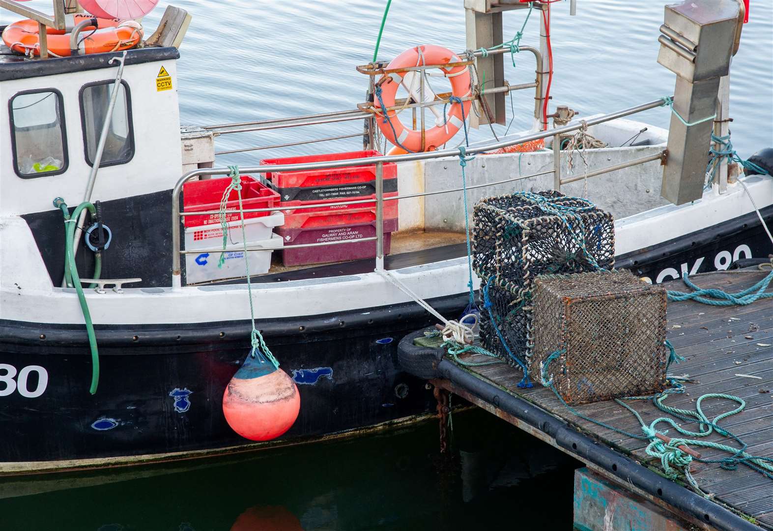 Just two boxes of fish were landed at Buckie Harbour last week. Picture: Daniel Forsyth